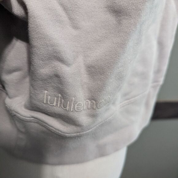 Lululemon Perfectly Cropped Crewneck In Chrome - Picture 3 of 4
